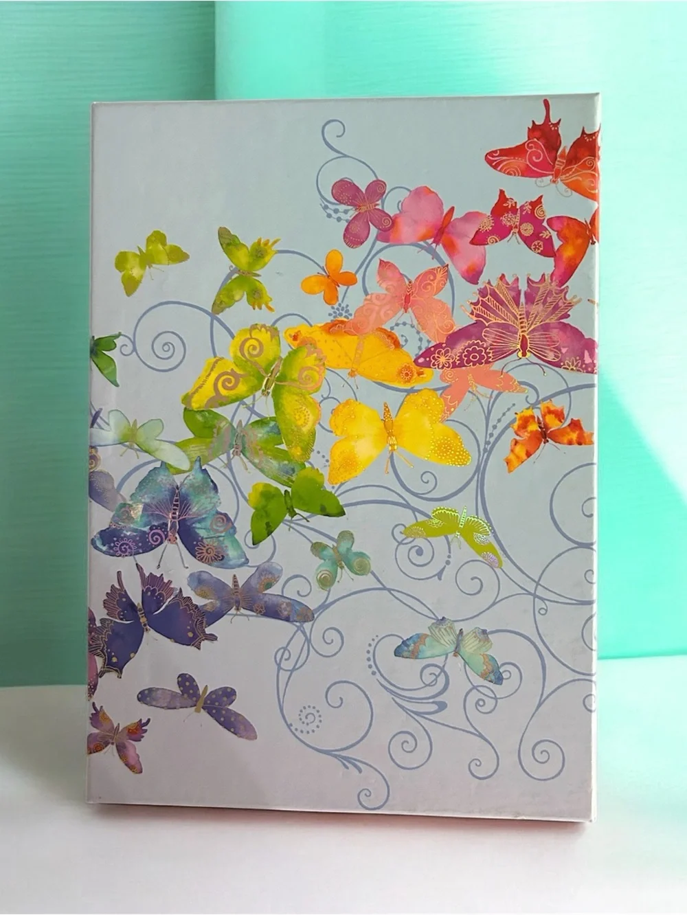 Rainbow Butterfly Art - Colorful Swirl Design
